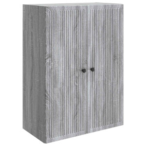 vidaXL Wandkast Grijs Sonoma 66 x 34,5 x 90 cm Bewerkt hout