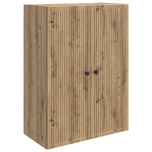 vidaXL Wandkast Artisanaal eiken 66 x 34,5 x 90 cm Bewerkt hout