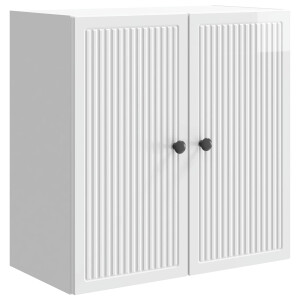 vidaXL Wandkast Hoogglans Wit 59 x 31 x 60 cm Bewerkt hout