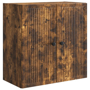 vidaXL Wandkast Gerookt eiken 59 x 31 x 60 cm Bewerkt hout