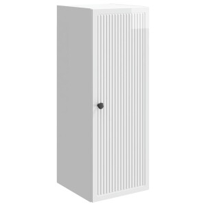 vidaXL Wandkast Hoogglans Wit 33 x 34,5 x 90 cm Bewerkt hout
