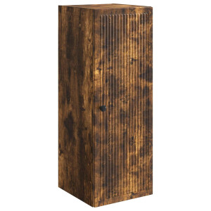 vidaXL Wandkast Gerookt eiken 33 x 34,5 x 90 cm Bewerkt hout