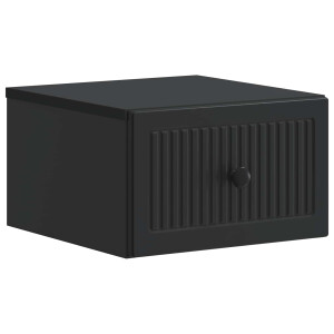 vidaXL Wandbeugel Bedkast Zwart 33 x 34,5 x 20 cm Bewerkt hout