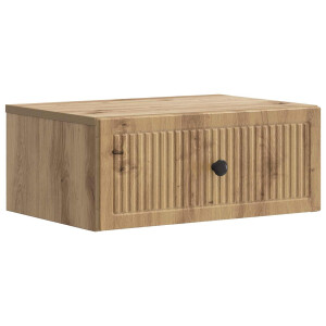 vidaXL Nachtkastje Artisanaal eiken 49 x 34,5 x 20 cm Bewerkt hout