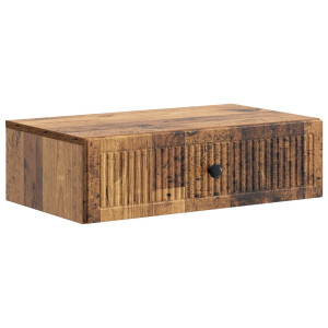 vidaXL Wandmontage Zijtafel Oud hout 59 x 34,5 x 17 cm Bewerkt hout