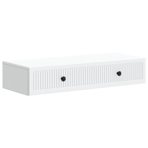 vidaXL Wandmontage Zijtafel Wit 87,5 x 34,5 x 17 cm Bewerkt hout