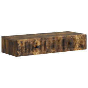 vidaXL Wandmontage Zijtafel Gerookt eiken 87,5 x 34,5 x 17 cm