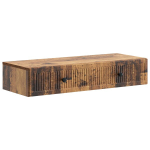 vidaXL Wandmontage Zijtafel Oud hout 87,5 x 34,5 x 17 cm Bewerkt hout