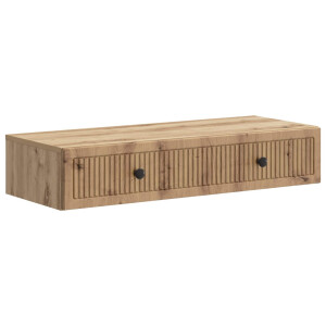 vidaXL Wandmontage Zijtafel Artisanaal eiken 87,5 x 34,5 x 17 cm