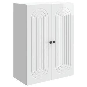 vidaXL Wandkast Hoogglans Wit 66 x 34,5 x 90 cm Bewerkt hout