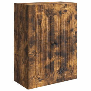 vidaXL Wandkast Gerookt eiken 66 x 34,5 x 90 cm Bewerkt hout
