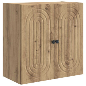 vidaXL Wandkast Artisanaal eiken 59 x 31 x 60 cm Bewerkt hout