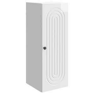 vidaXL Wandkast Hoogglans Wit 33 x 34,5 x 90 cm Bewerkt hout
