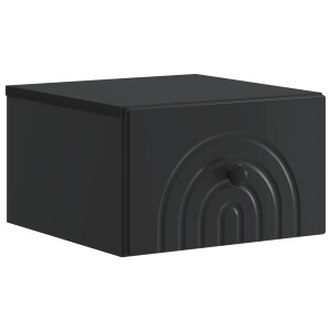 vidaXL Wandbeugel Bedkast Zwart 33 x 34,5 x 20 cm Bewerkt hout