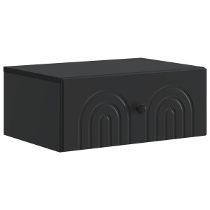vidaXL Wandbeugel Bedkast Zwart 49 x 34,5 x 20 cm Bewerkt hout