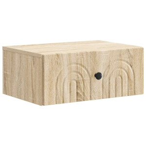 vidaXL Wandbeugel Bedkast Sonoma Eiken 49 x 34,5 x 20 cm Bewerkt hout
