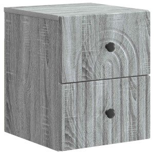 vidaXL Wandbeugel Bedkast Grijs sonoma 33 x 34,5 x 40 cm Bewerkt hout