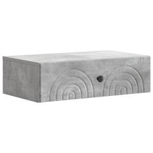 vidaXL Wandmontage Zijtafel Betongrijs 59 x 34,5 x 17 cm Bewerkt hout
