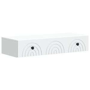 vidaXL Wandmontage Zijtafel Wit 87,5 x 34,5 x 17 cm Bewerkt hout