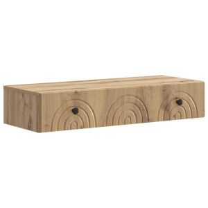 vidaXL Wandmontage Zijtafel Artisanaal eiken 87,5 x 34,5 x 17 cm