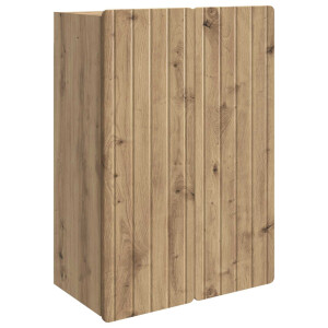 vidaXL Wandkast Artisanaal eiken 66 x 34,5 x 92 cm Bewerkt hout