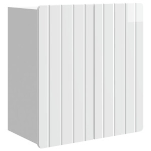 vidaXL Wandkast Hoogglans Wit 59 x 31 x 64 cm Bewerkt hout