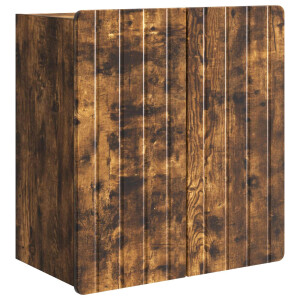 vidaXL Wandkast Gerookt eiken 59 x 31 x 64 cm Bewerkt hout