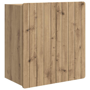 vidaXL Wandkast Artisanaal eiken 59 x 31 x 64 cm Bewerkt hout