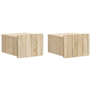 vidaXL Wandbeugel Bedkast 2 pcs Sonoma Eiken 33 x 34,5 x 24 cm