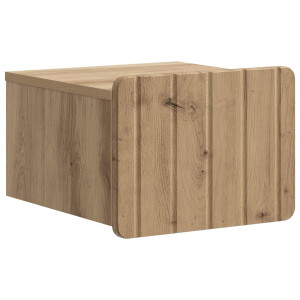 vidaXL Wandbeugel Bedkast met lade Artisanaal eiken 33 x 34,5 x 24 cm