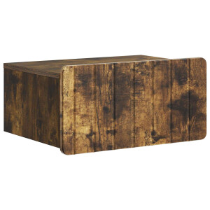 vidaXL Wandbeugel Bedkast Gerookt eiken 49 x 34,5 x 24 cm Bewerkt hout