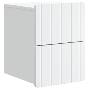 vidaXL Wandbeugel Bedkast met lade Wit 33 x 34,5 x 43 cm Bewerkt hout