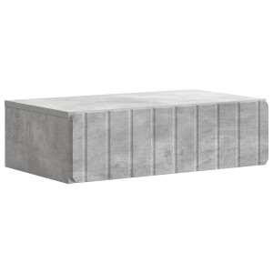 vidaXL Wandmontage Zijtafel Betongrijs 59 x 34,5 x 17 cm Bewerkt hout
