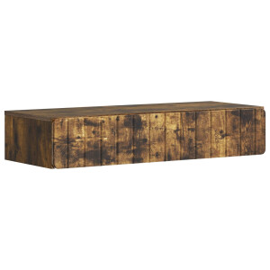 vidaXL Wandmontage Zijtafel Gerookt eiken 87,5 x 34,5 x 17 cm