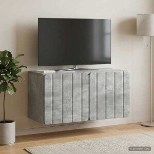 vidaXL Wandbeugel TV-kast Betongrijs 59,5 x 31 x 30 cm Bewerkt hout