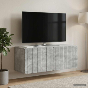 vidaXL Wandbeugel TV-kast Betongrijs 78,5 x 31 x 30 cm Bewerkt hout