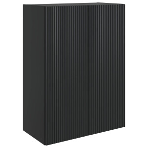 vidaXL Wandkast Zwart 66 x 34,5 x 90 cm Bewerkt hout