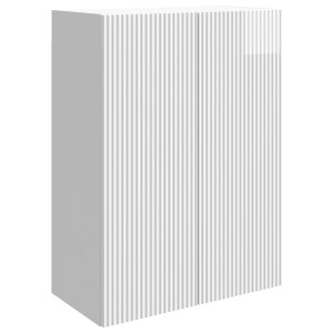 vidaXL Wandkast Hoogglans Wit 66 x 34,5 x 90 cm Bewerkt hout