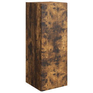 vidaXL Wandkast Gerookt eiken 33 x 34,5 x 90 cm Bewerkt hout