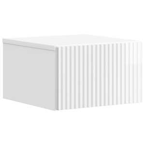 vidaXL Wandbeugel Bedkast Hoogglans Wit 33 x 34,5 x 20 cm Bewerkt hout