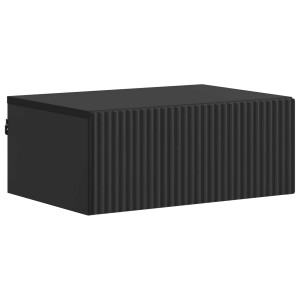 vidaXL Wandbeugel Bedkast Zwart 49 x 34,5 x 20 cm Bewerkt hout