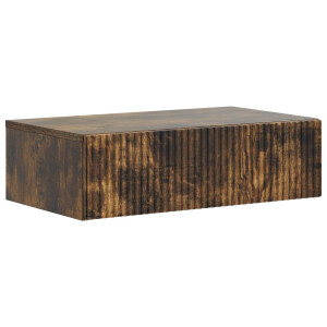 vidaXL Wandmontage Zijtafel Gerookt eiken 59 x 34,5 x 17 cm