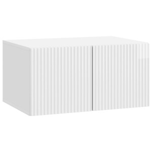 vidaXL Wandbeugel TV-kast Hoogglans Wit 59,5 x 41 x 30 cm Bewerkt hout