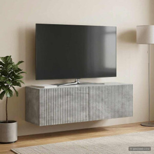vidaXL Wandbeugel TV-kast Betongrijs 98 x 31 x 30 cm Bewerkt hout
