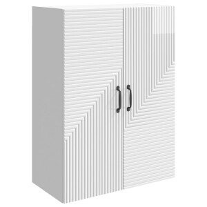 vidaXL Wandkast Hoogglans Wit 66 x 34,5 x 90 cm Bewerkt hout