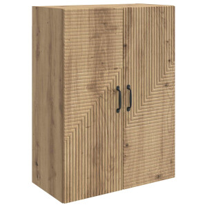 vidaXL Wandkast Artisanaal eiken 66 x 34,5 x 90 cm Bewerkt hout