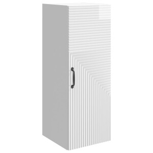 vidaXL Wandkast Hoogglans Wit 33 x 34,5 x 90 cm Bewerkt hout
