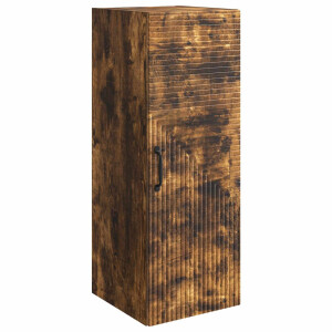 vidaXL Wandkast Gerookt eiken 33 x 34,5 x 90 cm Bewerkt hout
