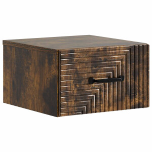 vidaXL Wandbeugel Bedkast Gerookt eiken 34,5 x 33 x 20 cm Bewerkt hout