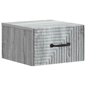 vidaXL Wandbeugel Bedkast Grijs sonoma 34,5 x 33 x 20 cm Bewerkt hout